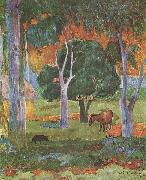 Paul Gauguin Landscape on La Dominique oil painting artist